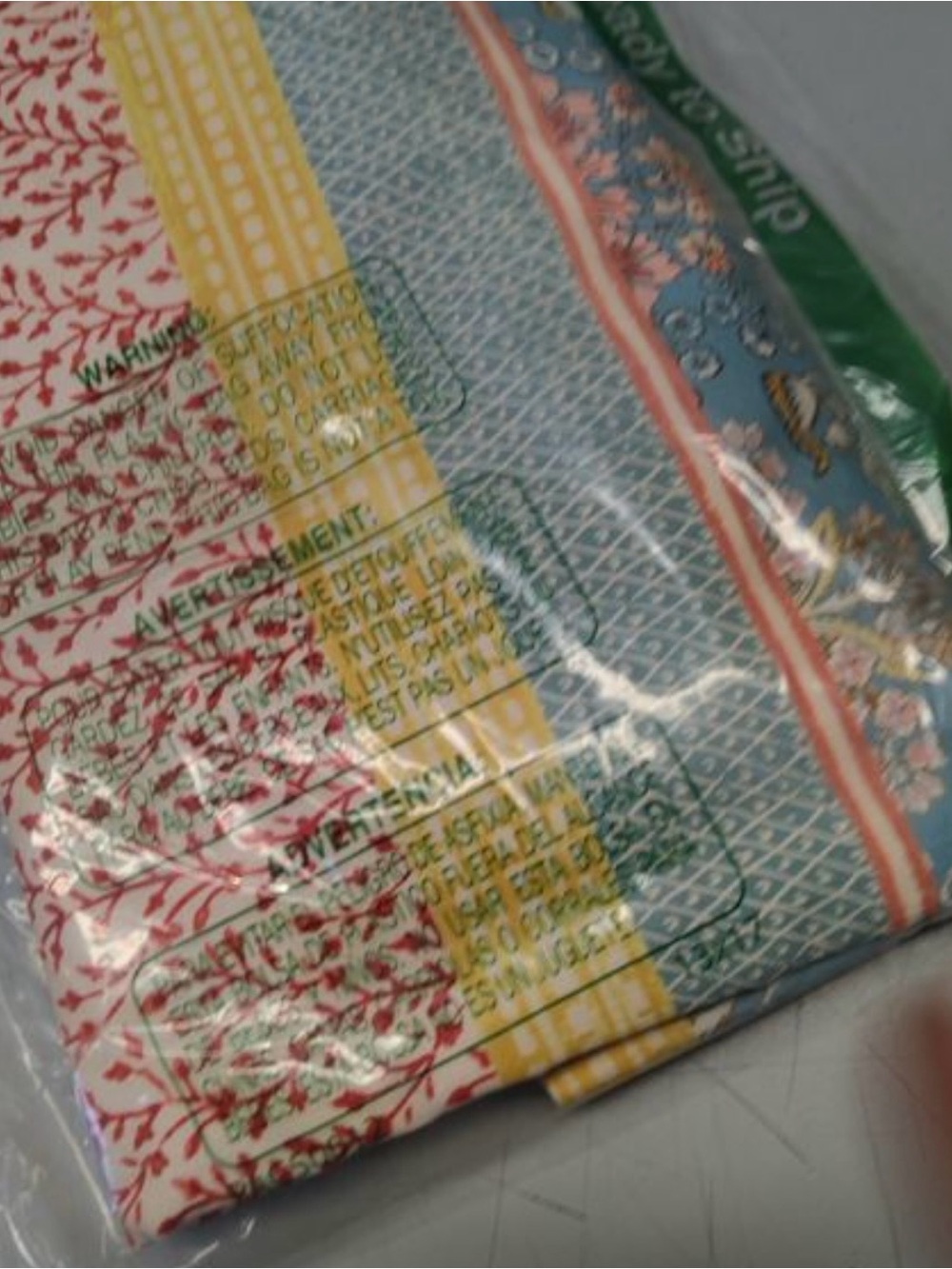 Multicolor Floral Patchwork Tablecloth — Blue, Yellow & Pink - Picture 8 of 8
